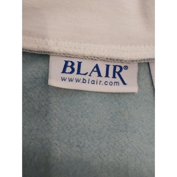 BLAIR Sweater Cardigan Blue Button Front Embroidered Sz 2XL - Picture 4 of 12